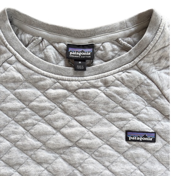 Patagonia | Organic Cotton Quilt Crew | Light Grey | Fits like S or fitted M - Picture 5 of 13